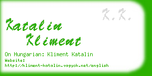 katalin kliment business card